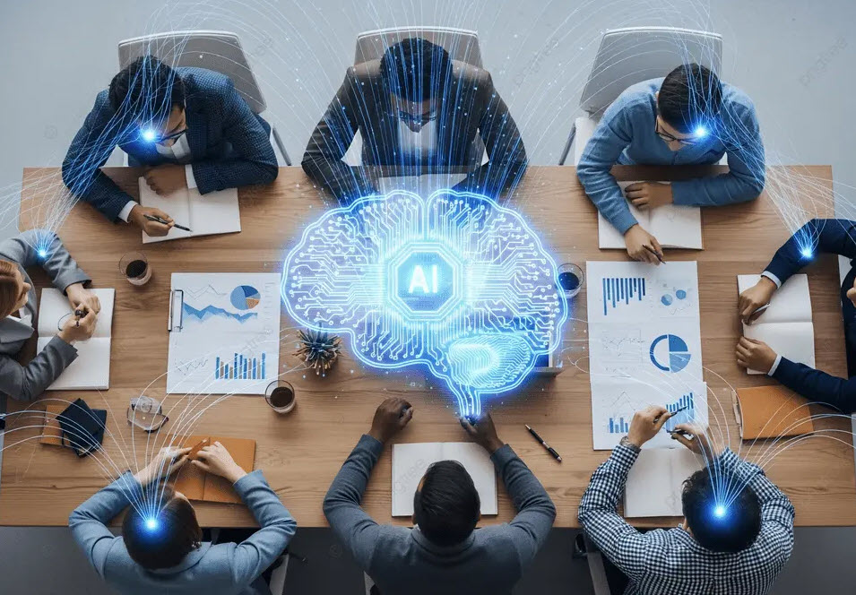 Chatbots e IA ilustrativo